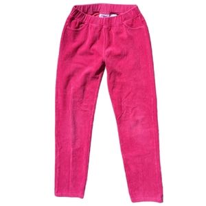 Hanna Pink Velour Corduroy Rib Leggings